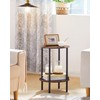 CHOEZON Round Side Table, 2-Tier End Table, Small Round Nightstand