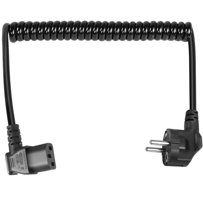 GELRHONR 3 Pin IEC Power Cable, 90° Angled CEE 7/7