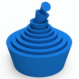 XCD Filter Adapter Cones, 9 Pack Tapered Collar Rubber Stopper Buchner Funnel Flask Cones Adapter Set with Smooth Surface Durable Wear-Resistance Filter Adapter Cones for Lab Supplies, Blue