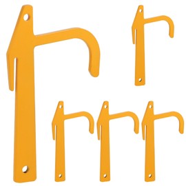 QWORK Chain Link Banana Clip, 5 Packs Hook Loop Mesh Tools, Steel Fence Stretcher Tensioning Kit for Barbed Wire, Fence Wire