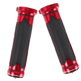 CHILDWEET 1 Pair Motorcycle Handlebar Grips Sweat Skid Aluminum Covers for Motorbike and Electric Vehicle Handlebars Fashionable Corrosion Resistant Durable Accessories Random Color