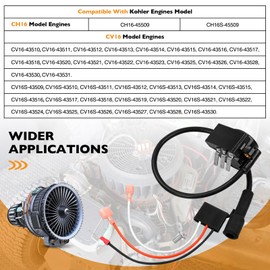 Engine Ignition Module, Lawn Garden Equipment Engine Ignition Coil Kit Compatible with Kohler CV16 CH16 Speed Advance Module Replace# 12-707-01-S, 12-584-12-S