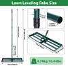 Lawn Leveling Rake,Stainless Steel Lawn Leveler with 30”x10” Ground Plate,