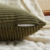 FDTERN Set of 2 Olive Green Corduroy Christmas Cushion Covers,
