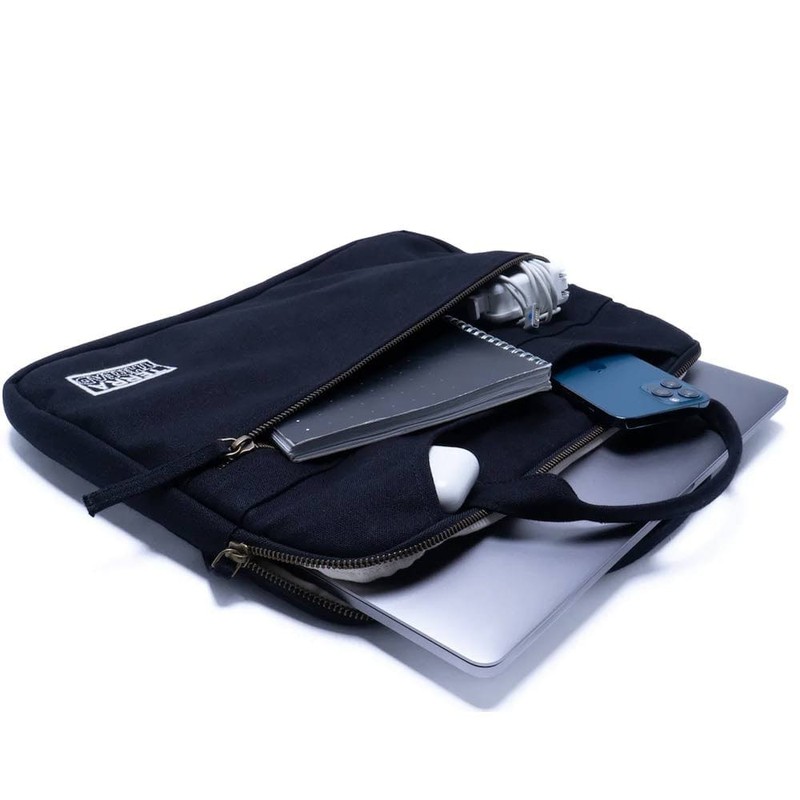 Terra Thread Hasta Laptop Sleeve With Handle, Charcoal Grey