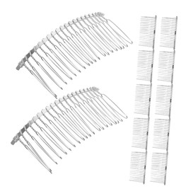 SAFIGLE 20pcs Silver Wire Hair Combs for Brides Tooth Side Comb Hair Accessory for Women Lightweight and Easy Styling for Wedding Veils and Bridal Looks