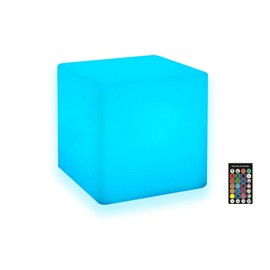 IUSEIT LED Cube Light, 6-Inch Cordless Night Light for Kids, 16 Color Changing Mood Lamp Rechargeable Tesseract Cosmic Cube with Remote Control Decorative Lighting for Home Party Bar