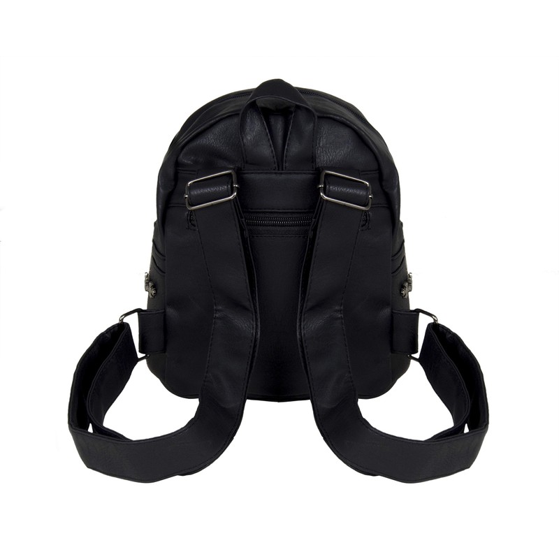 Mini Gothic Metal Cross GOTHX Stud Black Backpack Rucksack |
