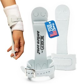 Gibson Athletic Single Buckle Just Right Uneven Bar Grips, Gymnastics, Girls, White, GR-3710B, Medium