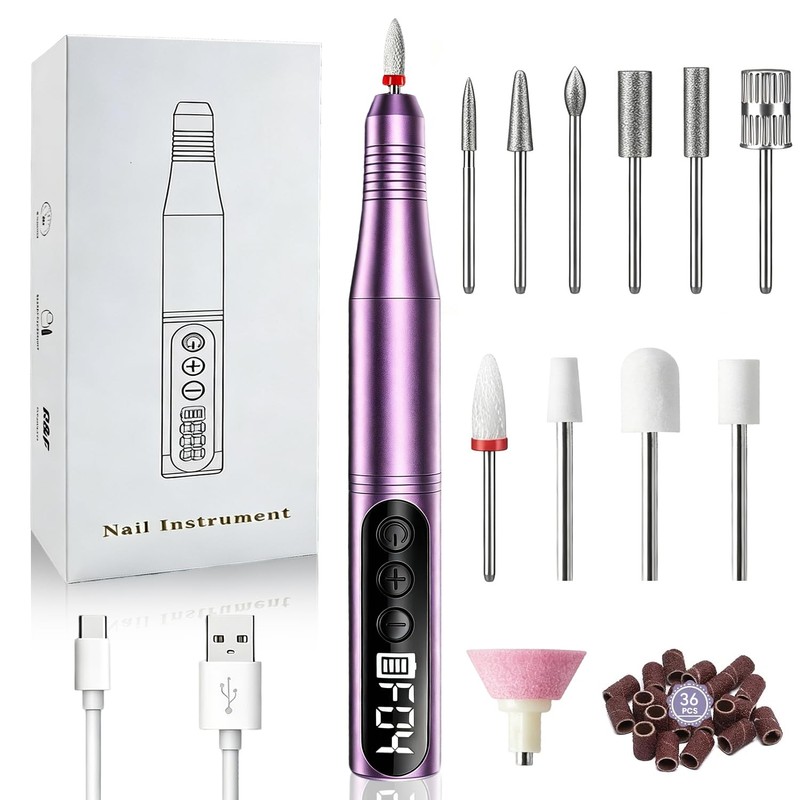 Drill Para uñas Profesional con 12 Brocas y 36 Bandas