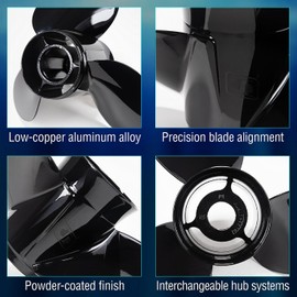 Seachoice 28707 3-Blade Aluminum Propeller, 21" Pitch, 14-1/4" Dia., RH Rotation