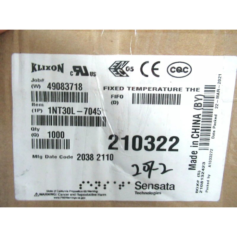 Klixon York Coleman Luxaire Carrier FURNACE Thermostat Limit Switch (OEM