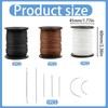 3 Pcs Heavy Duty Nylon Thread and Needle Kit, Strong