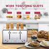 Toaster 4 Slice, Geek Chef Stainless Steel Toaster with Extra