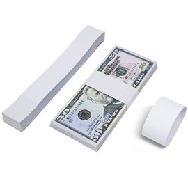 L LIKED L LIKED Money Band Self Sealing Currency Straps for Bill Wrappers (Blank White - 100 PCS)…