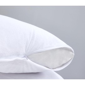 ProtectMySleep® Cotton Terry Pillow Protectors - 2-Pack, Eco-Friendly, Waterproof & Hypoallergenic Zippered Covers (Toddler)