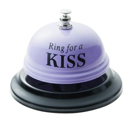 Juvale Novelty Ring for a Kiss Bell - 2.5-Inch Purple Service Bell - Novelty Romantic Gag for Couple