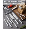 Cook N Home Kitchen Knife Set with Bamboo Storage Block