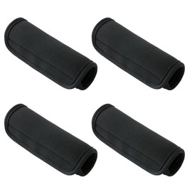 Pack of 4 Luggage Handle, Neoprene Luggage Handle Wrap Handbag Grip Cover Protector Identifier for Luggage Suitcase Trolley (Black)