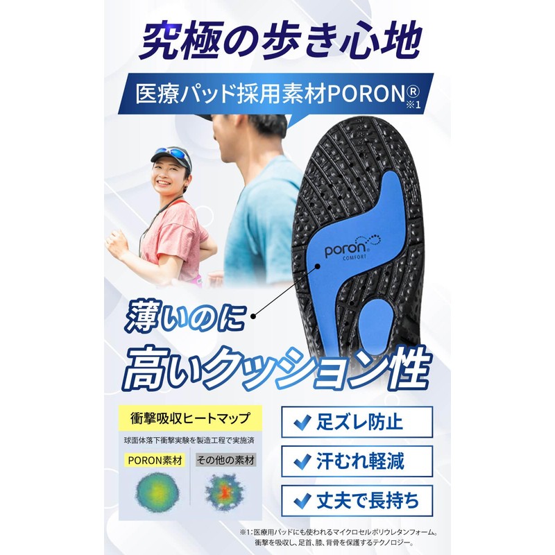 Insole, Shock Absorption, Arch Support, Insole, Standing Work, Popcorn Air