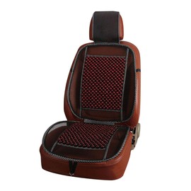 Wood Bead Car Seat Cover Cushion, Cooling & Breathing, Automotive Beaded Driver Seat Massager Cushion for Lower Back Pain