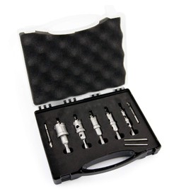 TCT Hole Saw Kit, LAIWEI Carbide Stainless Steel Hole Saw, Electric Metal Drill Saw, Tungsten Alloy Hole Cutter, Carbide Tipped Hole Saw Drill Bit (9pcs)