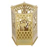 Metal Assembled Pen Holder Gold Hollow Pattern Flamingo Surfaces Plating