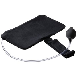 Dr. Winkler 301 Bandscheibenfreund aufblasbares Rückenkissen mit fest verbundener Ballpumpe und Gegengewicht, schwarz