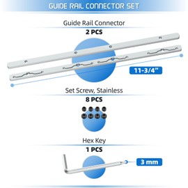 577039 Guide Rail Connector Set Replacement for Festool Track Saw Guide Rail Two Connecting Pieces for Festool FSV/2 Track Saw Connector Track Saw Accessories