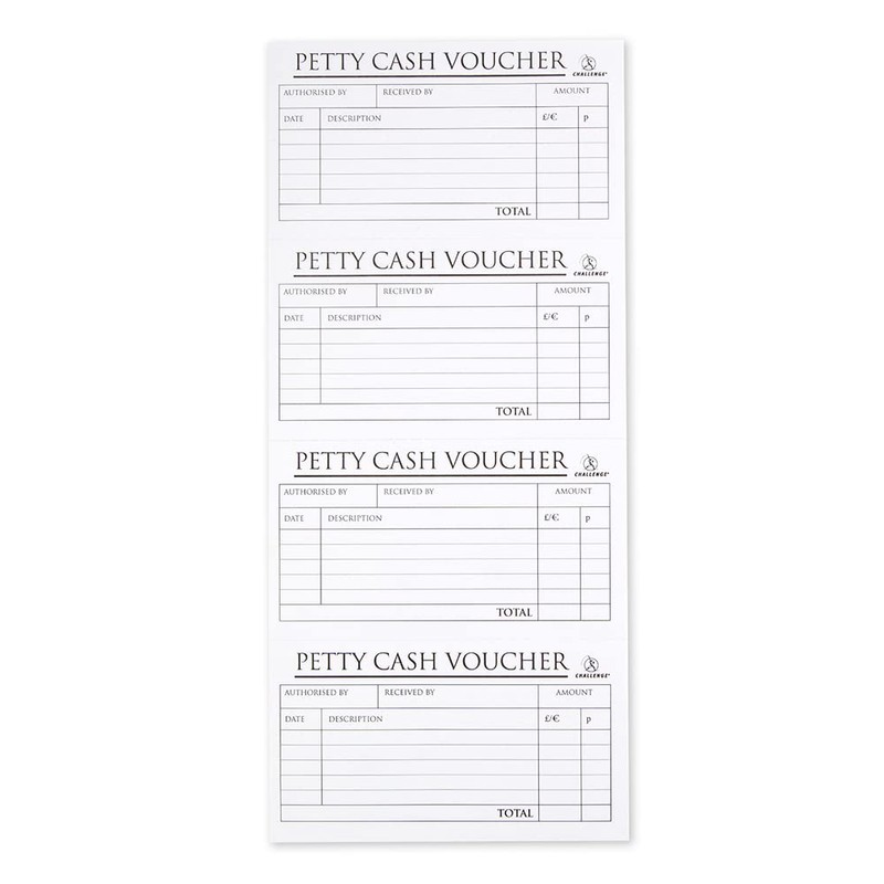 Challenge Duplicate Petty Cash Book, Carbonless, 200 Pages, 1 pack