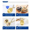 Eusense gold locket necklace that Hold 2 Pictures inside Womens
