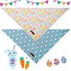 Unique Style Paws Dog Easter Bandanas 2Pcs Washable Cotton Triangle