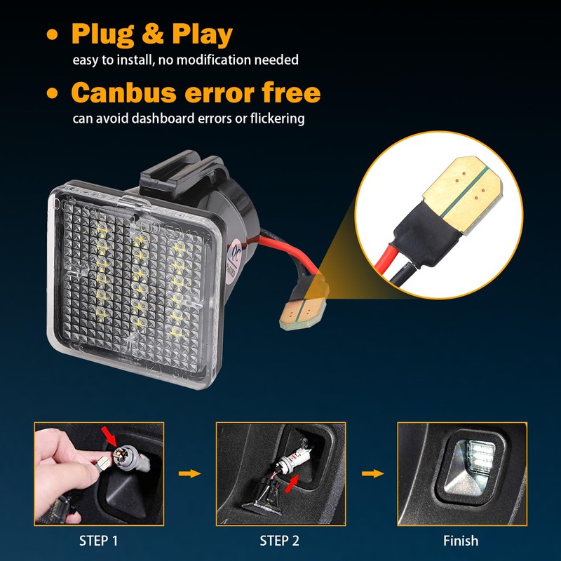 LED License Plate Light Compatible with 2016-2023 Toyota Tacoma &
