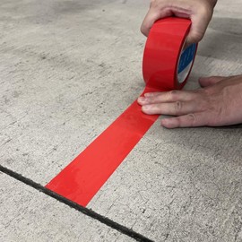 Teraoka No. 340G Line Tape, Red, 2.0 x 65.6 ft (50 mm x 20 m)