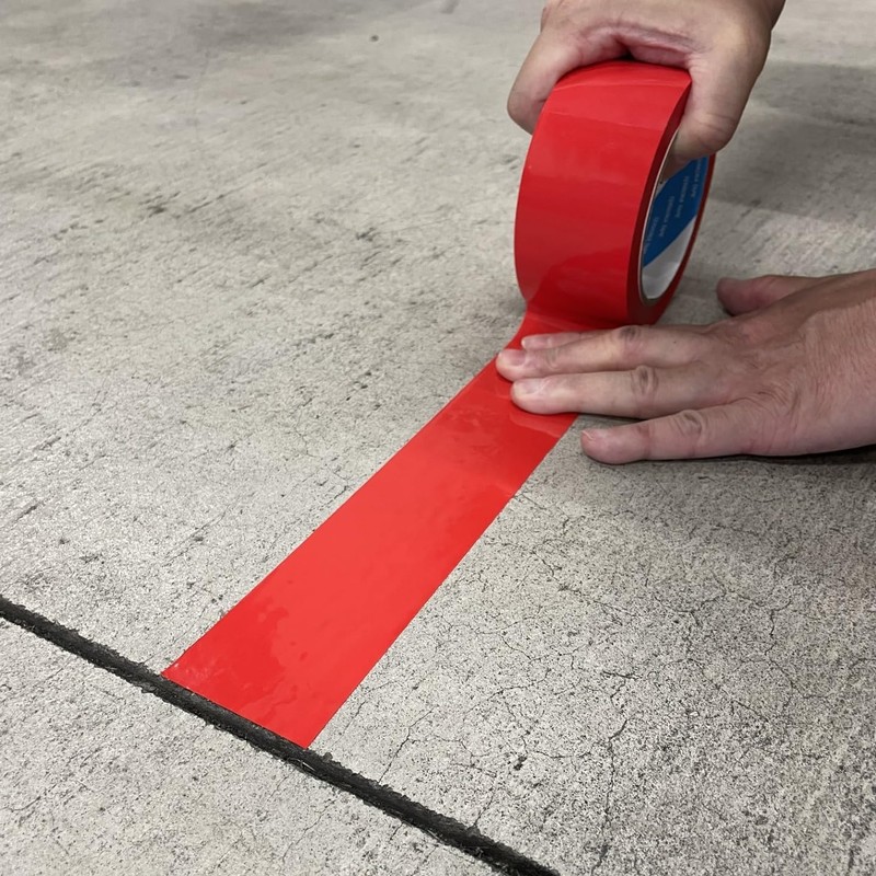 Teraoka No. 340G Line Tape, Red, 2.0 x 65.6 ft