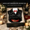 Porch Goose Outfit for 23"Statue, Black Groom Suit with Hat