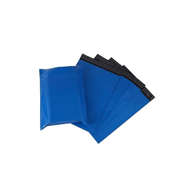 100 Blue Postage Bags for Clothes, Mailing Shipping Self Seal