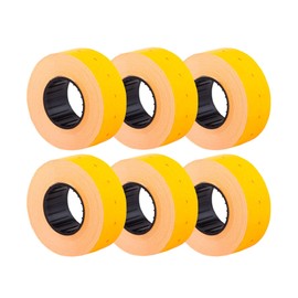 (6 Rollen) Orange 21 x 12 mm farbiger Papieraufkleber Preis Pistole Pricemarker-Etiketten MX-5500