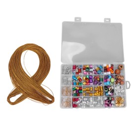 278Pcs Braid Accessories Dirty Braid Hair Ring Wig Beaded Resin Decoration PendantAdd Gold Rope