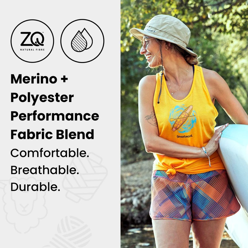 Smartwool Unisex Men's Merino Sport 10" Shorts, Black Check Pattern,