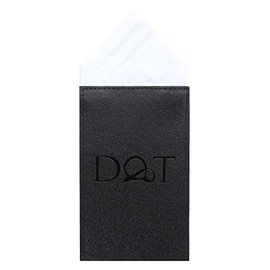 DQT Mens Satin Pre Folded Pocket Square One Peak Pocket Square, White, One size fits all