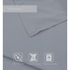 Linen Home Grey Pillowcases 2 Pack, Easy Care Soft Brushed