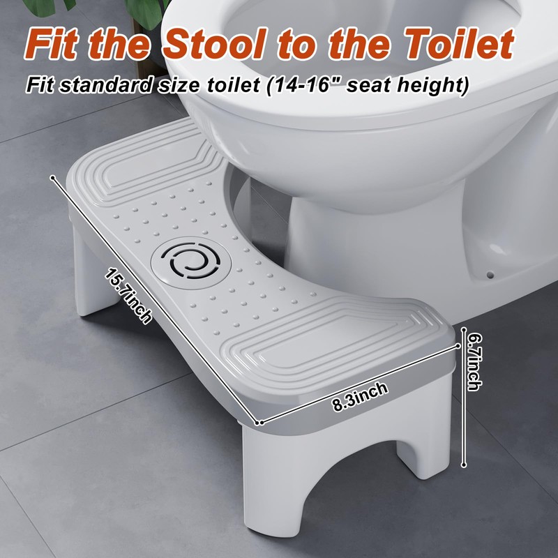 Recximi Toilet Stool Squat Adult, Pooping Foot Stool for Adults,