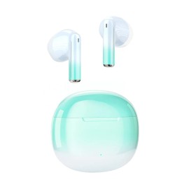 New Gradient 5.4 Earbuds IPX4 Waterproof Noise-Cancelling LED In-Ear Touch Control HiFi Low Latencymodel number: MAX80 PRO, color: Green and white gradient