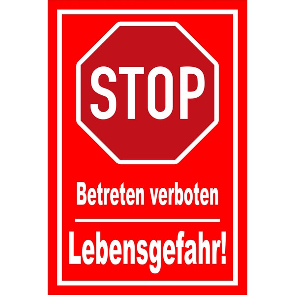 Melis-Folienwerkstatt S00357-015-D Sign - Stop - Stop - No Entry