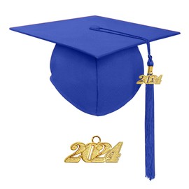 Herrenbek - Gorra de graduación para adultos mate con borla 2024 unisex ajustable, Real, One Size-Medium