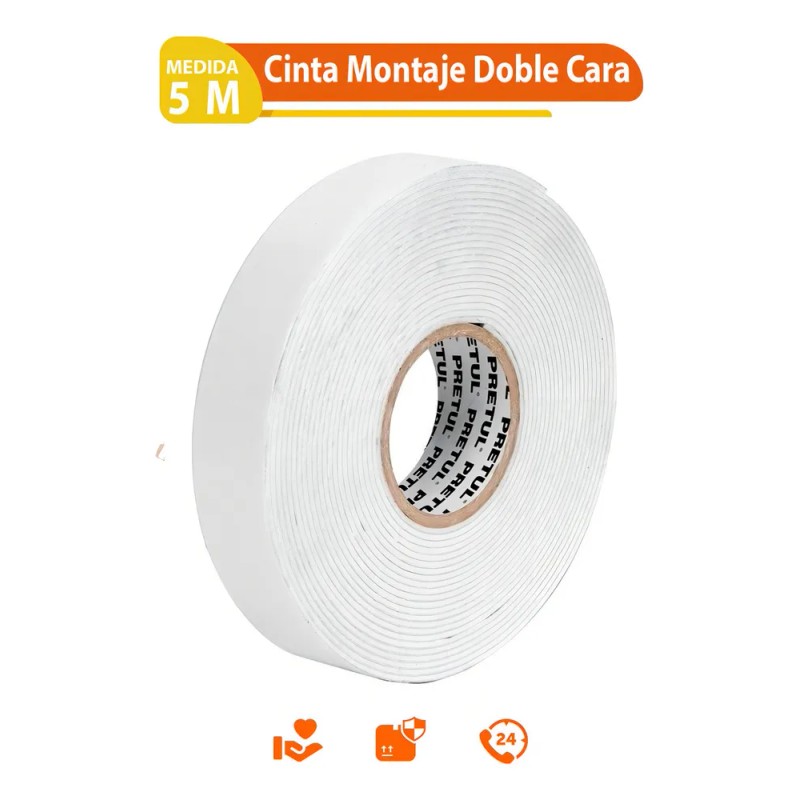 Cinta Doble Cara De 19 Mm X 5 M Pretul