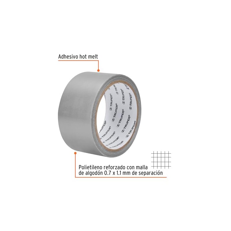 Truper CDU-10X, Cinta para ducto, 10 m, resistente a altas
