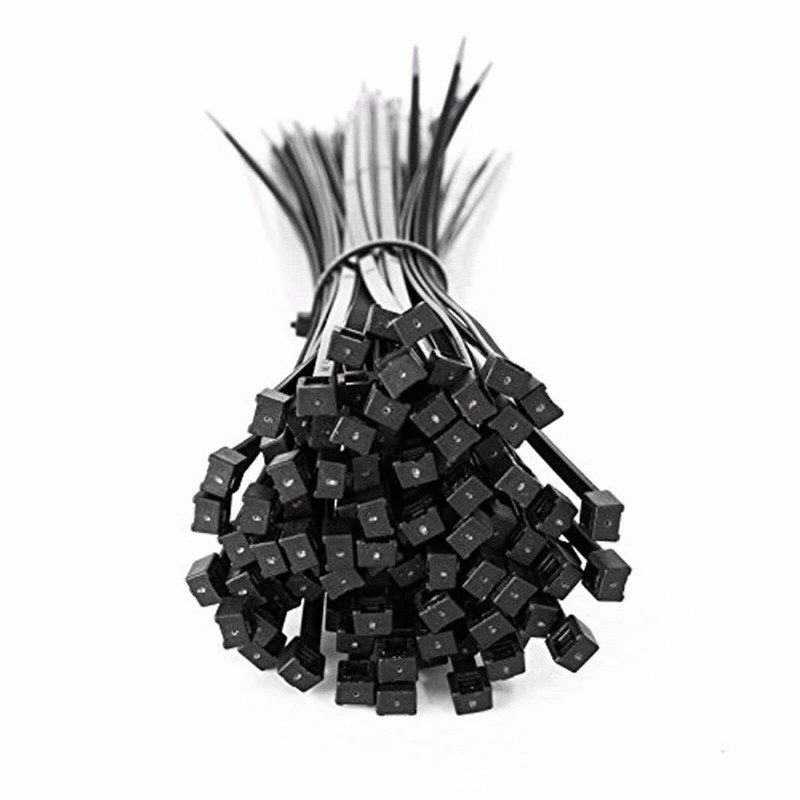 200 Pack 250mm x 4.8mm Black Zip Ties - Heavy