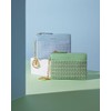 Vulkitty - cartera delgado con llavero, minimalista, con cierre, cambio,